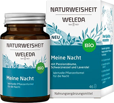 WELEDA Natural Wisdom My Night Organic Food Supplement Sleep Aid with Ashwagandha, Valerian, Passionflower & Lavender for a Healthy Sleep (46 Capsules, Lactose-free, Gluten-free, Vegan) on Sale